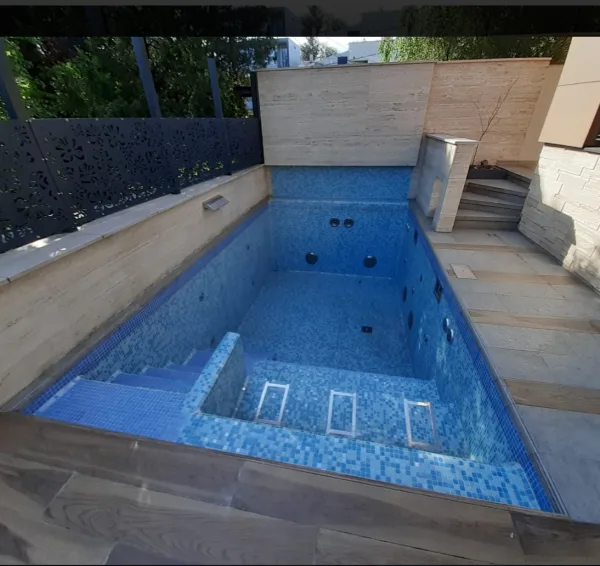 Dedinje Belgrade swimming pool – completed mosaic work