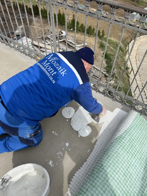 Private pool Zaklopaca – applying terrace waterproofing